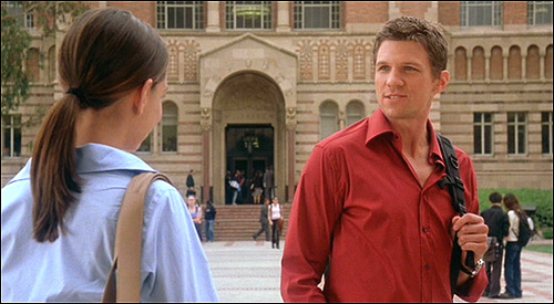 Powell Library in background (at UCLA)